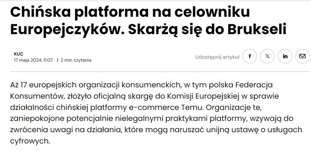 TEMU sklep internetowy - co wskazują pojawiające się opinie na forum Obszerna recenzja